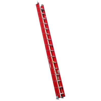 China Folding Ladders Factory direct sale insulating portable three section extension fiberglass ladder for sale