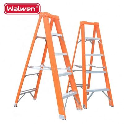 China Folding Ladders Hot sale plastic top fiberglass single side step ladder for sale