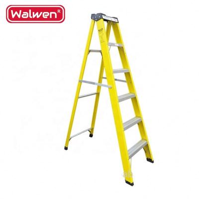 China Folding Ladders High quality insulated fiberglass A ladder for sale