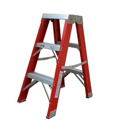 China Folding Ladders China factory cheap insulated 4 step fiberglass A frame folding lidl ladder for sale