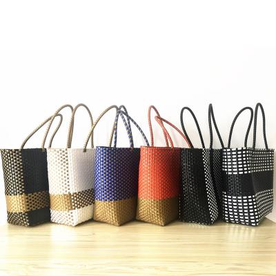 China Durable High Quality PP Hand - Woven Vegetable Plastic Woven Basket For Shopping for sale