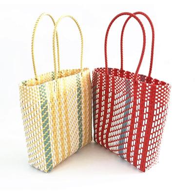 China Fashion Recycled Recyclable Large Plastic Tote Handmade Bag for sale