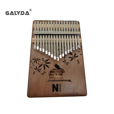 China Mahogany Main Supply Kalimba 17 Free Samples Mahogany Body Mini Kalimba Piano Drum for sale