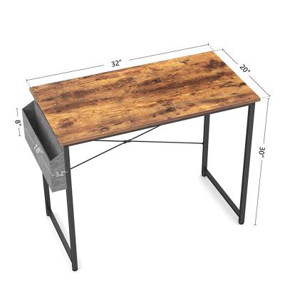 China (Size)Retro Adjustable Industrial Desk With Storage Bag Study Writing Desk Modern Simple Style Laptop Table for sale