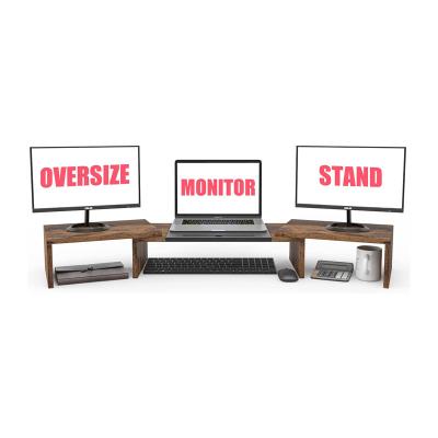 China Removable Computer Monitor Stand Riser 3 Shelf Computer Monitor Stand Desk With Length And Angle Adjustable PC Stand for sale