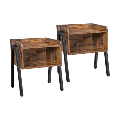 China (Other) Industrial Adjustable 2 Side Stackable Table End Table Set for Small Spaces for sale