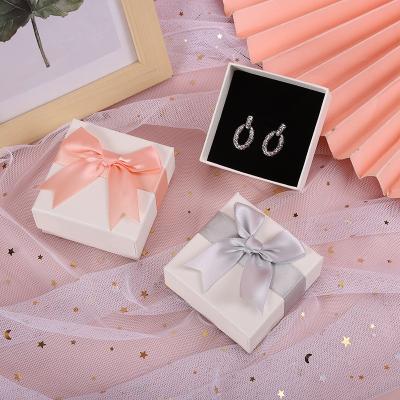 China New Design Jewelry Paper Printing Ring Earring Necklace Box Colored Cardboard Paper Gift Box Packaging Square for sale