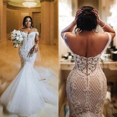 China Anti-Static African Luxury Wedding Dress With Fishtail Worn By Brides Mermaid Trumpet Wedding Dresses for sale