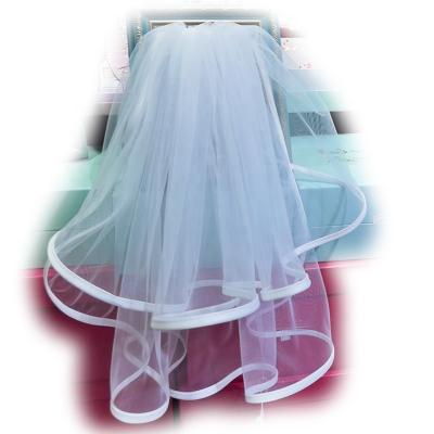 China Tulle lace runway edge markup arrangement soft pins double Yiwu beaded accessories and children wear bridal veils for sale