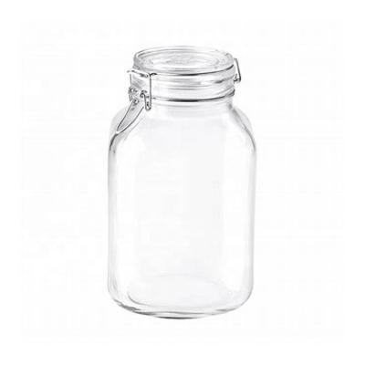 China Unique Round Shape Food Safe Reusable Clear Screw Lid Empty Custom Honey Jar Glass for sale