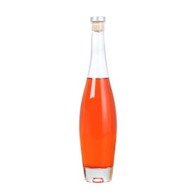 China Wholesale Beverage Factory 375ml 500ml Flint Fruit Wine Glass Bottle With Cork for sale