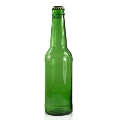 China Free Sample 250ml 500ml 330ml Green Blue Transparent Empty Beverage Beer Bottle With Crown Cap for sale