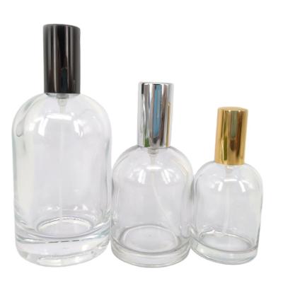 China Personal Care 100ml Transparent Glass Perfume Bottles for sale