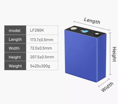 China Toys LF280 Power EV Energy Car Cells LFP Solar System Batteries 3.2V 280Ah Rechargeable Prismatic Lithium Ion Battery for sale