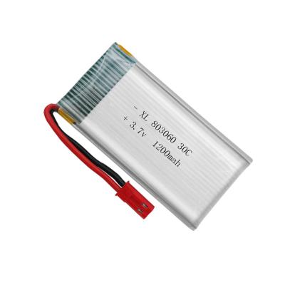 China Machine- 803060 1200mAh 30C Li-ion Polymer RC Battery High Quality Lipo Rechargeable Batteries For RC Helicopter for sale