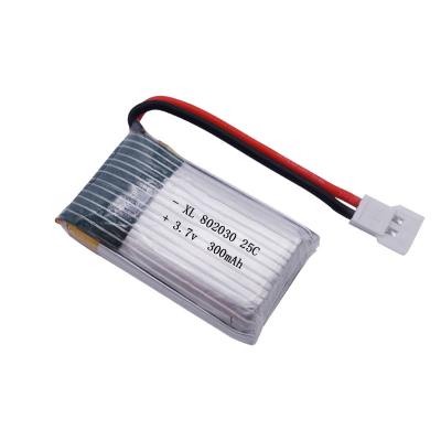 China High Quality Toys 802030 UAV Aircraft 3.7V Battery 300mAh 3.7V 25C Batteries Drone Lipo Battery for sale