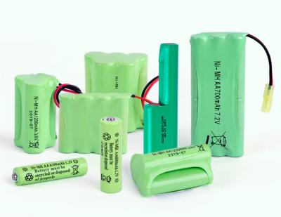 China Toys Customize Spare Battery NI-MH 2.4V 3.6V 4.8V 6V 7.2V 8.4V 9.6V NIMH Rechargeable Size AA AC 2000mAh Solid State Pack Toys for sale