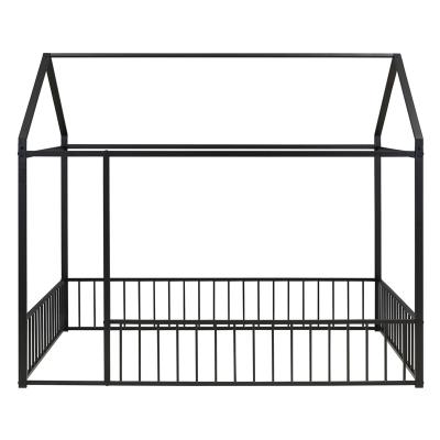 China Others Metal Kids Double Bed Frame Bedroom Children's Bedroom Furniture With Roof Canopy Bedroom Bed Frames For Teens for sale