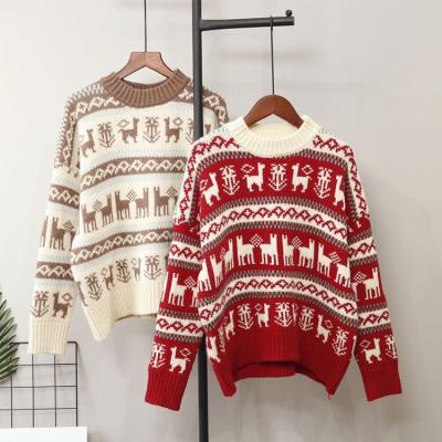 China Low MOQ OEM 7GG Christmas Ugly Sweater Cheaper 100% Acrylic Holiday Anti-Shrink Knit Sweater Top for sale