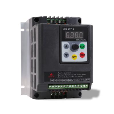 China 0.75KW 220v to 380v 1phase to 3phase 50/60hz frequency inverter converter ac drive 150 * 115 * 150 mm for sale