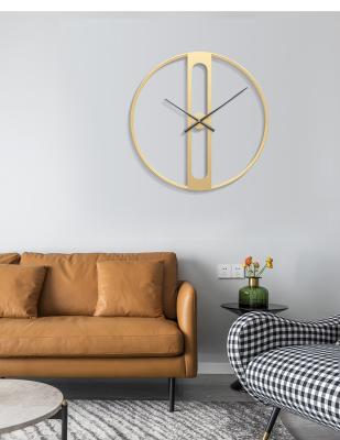 China Antique Luxury Nordic Living Gold Home Decor Metal Style Modern Clock Art for sale