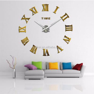 China For home decor; for promotion; for modern diy acrylic clocks 3d mirror quartz sticker newest high quality large gift circular wall clock for sale