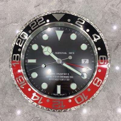 China Luminous Home Decoration Stainless Steel Watch Shape Luxury Fathers Day Gift Ideas Clock for sale