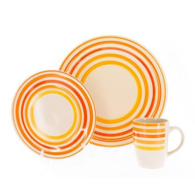 China Sustainable Hot Sales Perfect Solo Set Porcelain Dinnerware With Charger Dish Plates And Salad Cup for sale