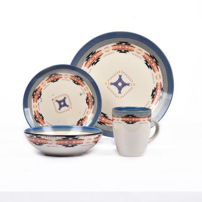 China Sustainable Dinnerware Sets Creative Design Decal Dish Dishes Ceramic Dinnerware Sets Bulk Sales For Restaurant Hotel Buffet Dinner Sets for sale