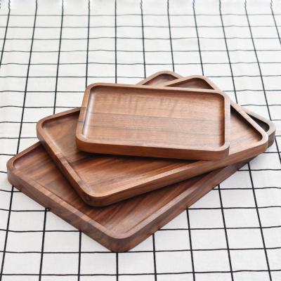 China Eco-friendly Eco-friendly Wooden Tray, Natural Wood Made Beech Walnut High Quality Bamboo Trays, Wholesale Price Wooden Serving Trays for sale