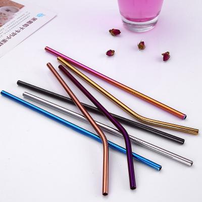 China Sustainable Hot Sale 304 Steel Reusable Straws, Eco-friendly Stainless Steel Straw, For Healthy Bubble Tea Drinking Straws for sale