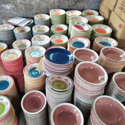 China Factory Sustainable Supply Clear Stock Cheap Price Porcelain Coffee Mugs Bowls Dishes Plates Dinnerware Sets for sale