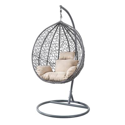 China Durable Hot Sale Outdoor Rattan Egg Chair Leisure Wicker Patio Hanging Hanging Chair for sale