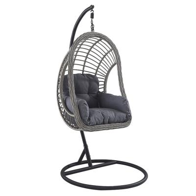 China Durable Hot Sale Outdoor Rattan Egg Chair Leisure Wicker Patio Hanging Hanging Chair for sale