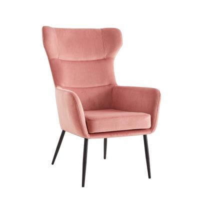 China Pink Modern Design Classic Cheap Butterfly Fabric Leisure Chairs Soft Upholstered Sofa Armchair for sale