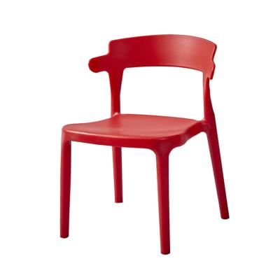 China Other Plastic Stacking Restaurant Chair Modern Fashion Dining With Cushion Iron Fram Arms And Back Black Cheap Chairfree Sample for sale