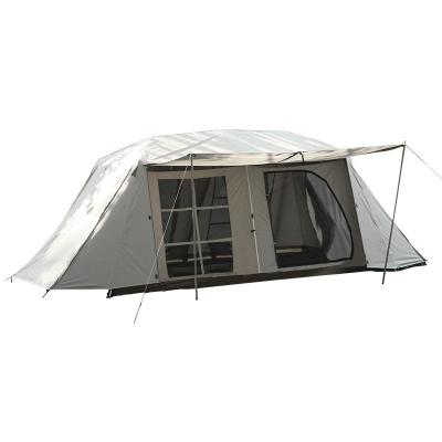 China Diagonal Bracing Type Automatic Outdoor Camping Tent Equipment Luxury 2 Rooms 1 Living Room 5-8 Person Family Waterproof Cabin Tent for sale