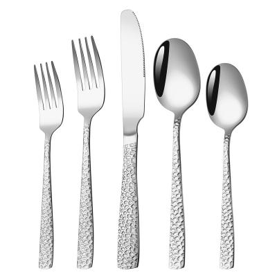 China Sustainable Hot Sell 5 Pieces Stainless Steel Spoon And Fork Cutlery Set For Banquet for sale