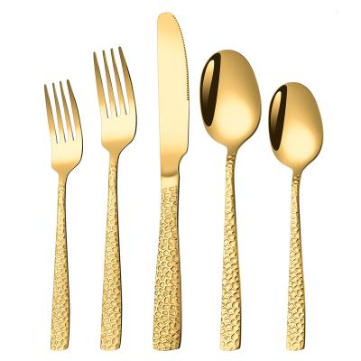 China Sustainable Stainless Steel classic luxury european style cutlery dinner set restaurant dinnerware set for sale