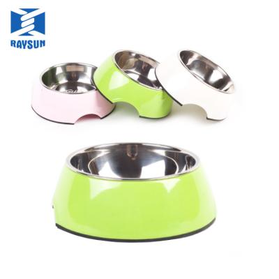 China Sustainable Melamine Dog Water Collapsible Plastic Collapsible Canvas Water Heated Pet Bowl for sale