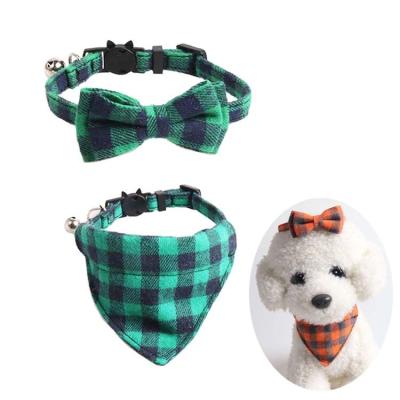 China Viable Classic Fashion Pet Accessories Custom Pet Harness Set Unique Triangle Dog Collar And Leash Neck Bandana Scarf Collar Dog for sale