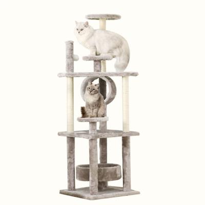 China High Quality Climbing Trees Mouse House Cat Toy Big Tower Tree Indoor Outdoor Solid Wood Pet House Viable Toy Wholesale for sale