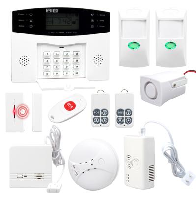 China Home Security GSM Smart Home Security Alarm System 99 Radio + 4 Defense Wired Zones for sale