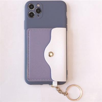 China Luxury Custom PU Leather Girl Anti-fall Designer Cover Silicone Mobile Phone Case Card Holder Cover For iPhone 12 13 Pro Max for sale