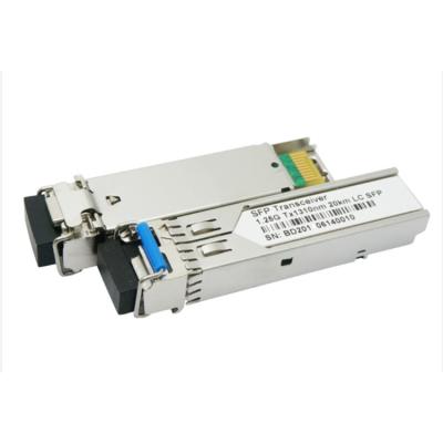 China Hot Selling Compatible FTTX LC SM1310 TX 3km SFP Single Fiber Module 1.25G Transceiver Optical Fiber Manufacturer in China for sale