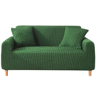 China Magic Elastic Warm Breathable Spandex Quality Stretch Comfort Stretch Sofa Cover Waterproof Green 3 Seater for sale