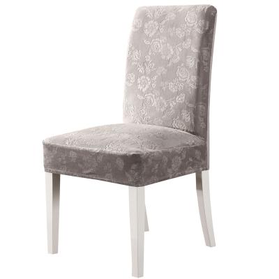 China High Quality Luxury Gray Elastic Breathable Comfort Velvet Wedding Banquet Dining Chair Cover Stretch Spandex for sale