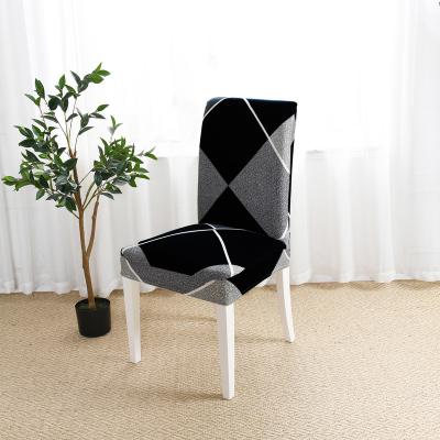 China Wholesale Elastic Breathable Comfort Polyester Elastic Printed Events Dining Chair Covers Fabric Slipcovers for sale