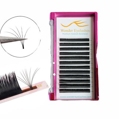 China Full Volume Wholesale cashmere individual lift extensions premium matt dark black private label volume korean silk  mink eyelash extensions for sale