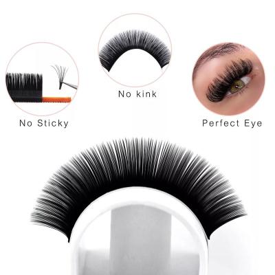 China Full Volume Real Soft Shiny Gloss Matte Ellipse False Lash Extension Individual Flat Eyelash Extension for sale